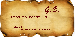 Grosits Boróka névjegykártya